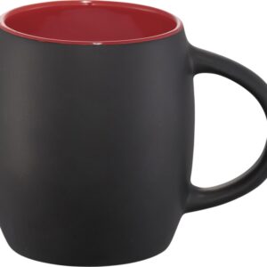 Hearth 400 ml ceramic mug with wooden coaster