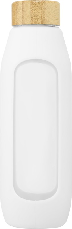 Tidan 600 ml borosilicate glass bottle with silicone grip