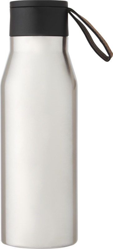 Ljungan 500 ml copper vacuum insulated stainless steel bottle with PU leather strap and lid
