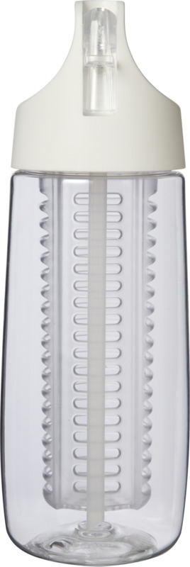 HydroFruit 700 ml recycled plastic sport bottle with flip lid and infuser