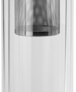 Bailey 400 ml borsilicate glass infuser bottle with bamboo lid