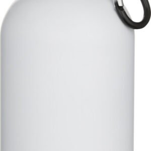 Oregon 400 ml matte RCS recycled single wall stainless steel water bottle with carabiner