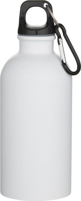 Oregon 400 ml matte RCS recycled single wall stainless steel water bottle with carabiner