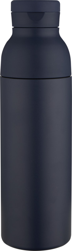 Illuminate 650 ml RCS recycled double wall stainless steel water bottle with 3-piece lid set