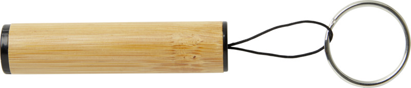 Cane bamboo key ring with light