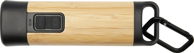 Kuma bamboo/RCS recycled plastic torch with carabiner