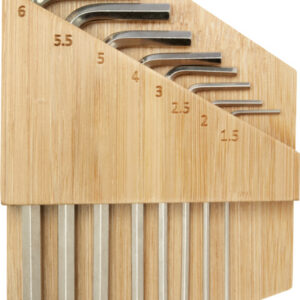 Allen bamboo hex key tool set