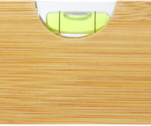 Flush bamboo spirit level with bottle opener