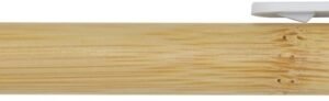 Rattan bamboo and recycled plastic ballpoint pen (black ink)