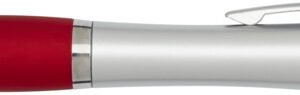 Nash RCS recycled plastic ballpoint pen with silver barrel and coloured grip (black ink)