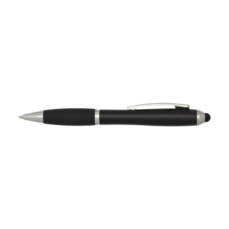 Nash RCS recycled plastic stylus ballpoint pen with coloured barrel and black grip (blue ink)