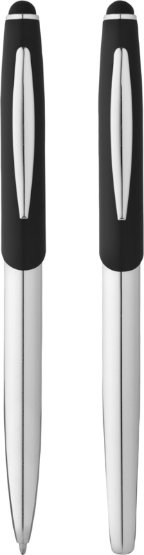 Geneva stylus ballpoint pen and rollerball pen set (blue ink)
