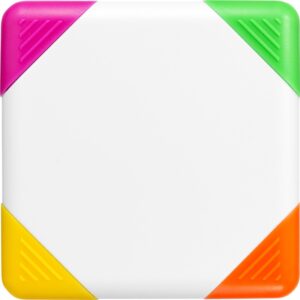 Trafalgar square-shaped 4-colour highlighter