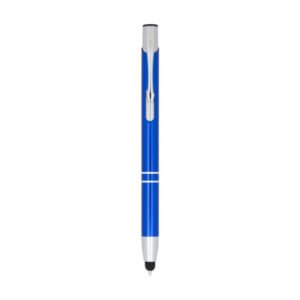 Moneta anodized aluminium click stylus ballpoint pen (blue ink)