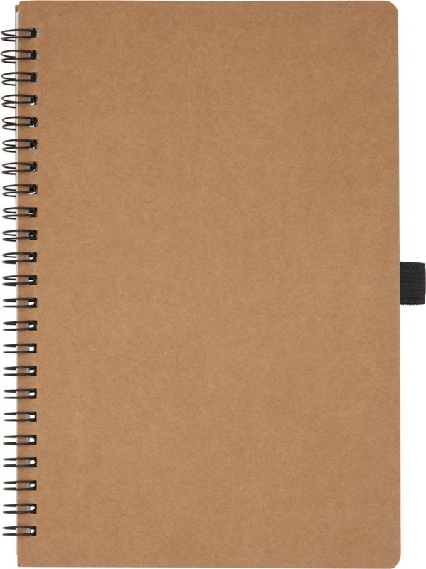 Cobble A5 wire-o recycled cardboard notebook with stone paper