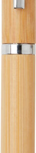 Apolys bamboo ballpoint and rollerball pen gift set (black ink)