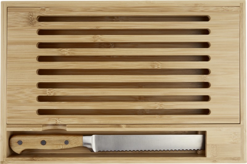 Pao bamboo cutting board with knife
