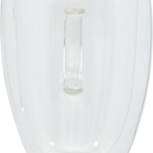 Manti 2-piece 350 ml double-wall glass cup with bamboo coaster