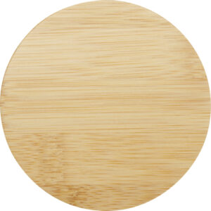 Leona 350 ml glass cup with bamboo lid