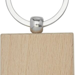 Gioia beech wood squared keychain