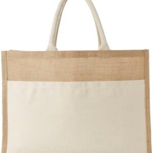 Mumbay cotton pocket jute tote bag 18L