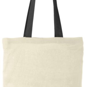 Nevada 100 g/m² cotton tote bag coloured handles 7L