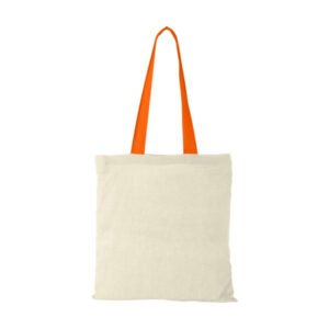 Nevada 100 g/m² cotton tote bag coloured handles 7L