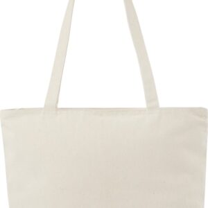 Ningbo 320 g/m² zippered cotton tote bag 15L