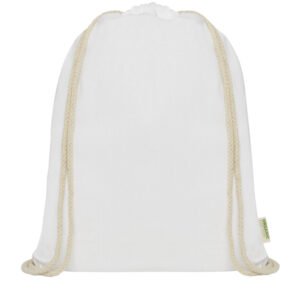 Orissa 140 g/m² organic cotton drawstring bag 5L