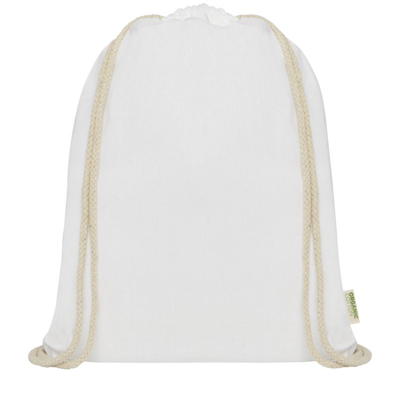 Orissa 140 g/m² organic cotton drawstring bag 5L