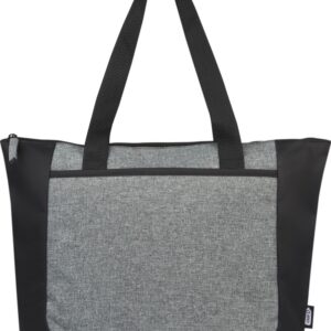 Reclaim GRS recycled two-tone zippered tote bag 15L