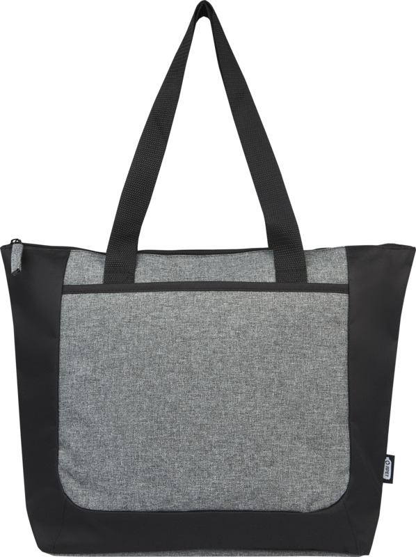 Reclaim GRS recycled two-tone zippered tote bag 15L
