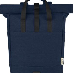 Joey 15” GRS recycled canvas rolltop laptop backpack 15L