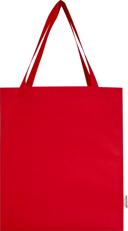 Madras 140 g/m² GRS recycled cotton gusset tote bag 12L
