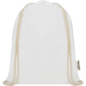 Oregon 140 g/m² GRS recycled cotton drawstring bag