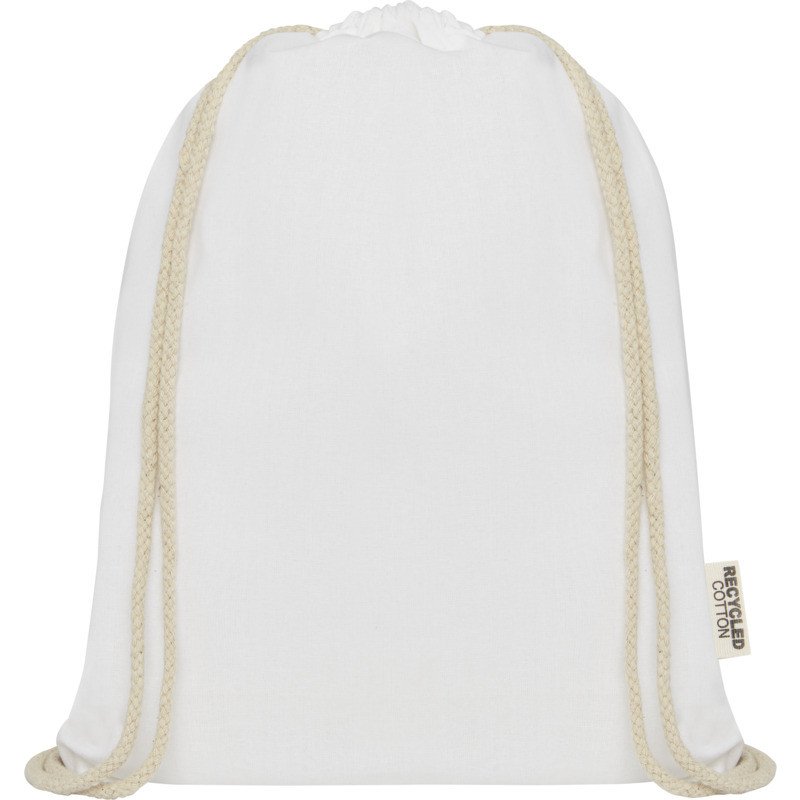 Oregon 140 g/m² GRS recycled cotton drawstring bag