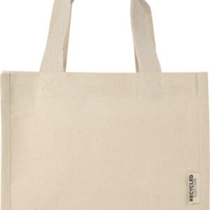 Odessa 220 g/m² GRS recycled cotton mini gusset tote bag 9L