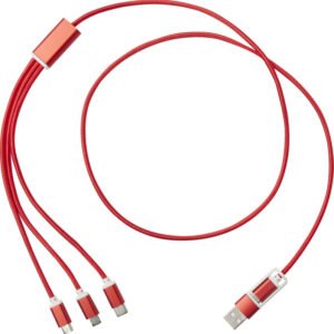 Versatile 5-1 recycled aluminium charging cable