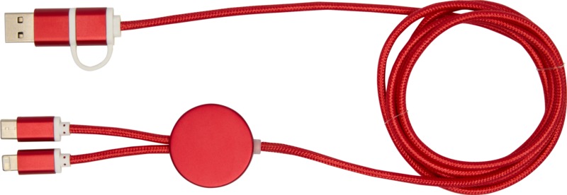 Alasia 5-in-1 recycled aluminium and plastic 150 cm data sync and 27W fast charge cable
