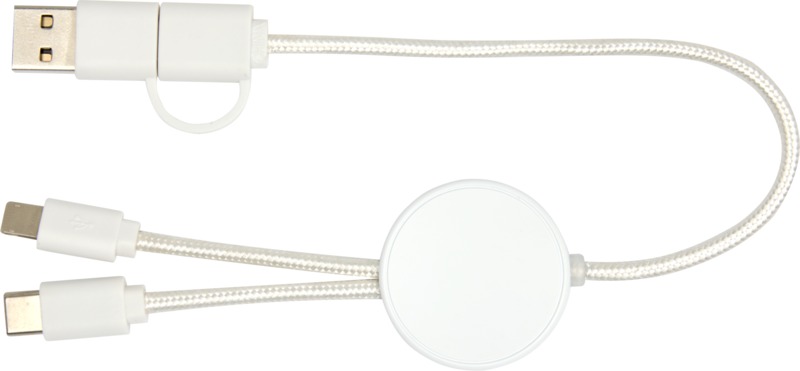 Citala 5-in-1 recycled plastic 30 cm data sync and 27W fast charge cable