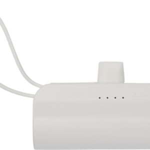 Alnair 5000 mAh 10W recycled plastic Type-C power bank with built-in flip stand and 2-in-1 cable