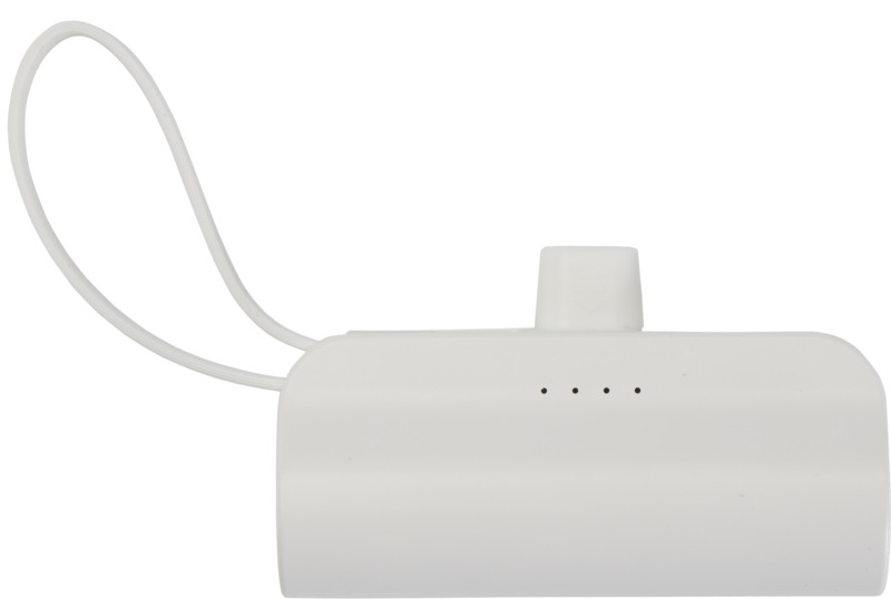 Alnair 5000 mAh 10W recycled plastic Type-C power bank with built-in flip stand and 2-in-1 cable