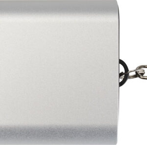 Arcturus 2000 mAh recycled aluminium power bank with keychain