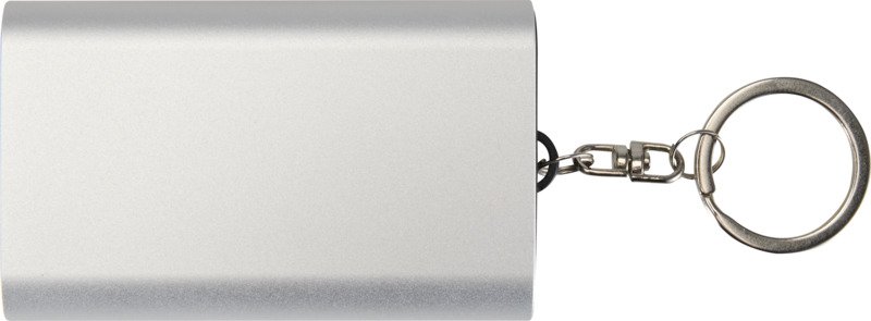 Arcturus 2000 mAh recycled aluminium power bank with keychain