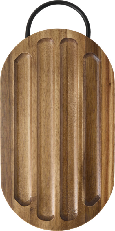 Prestige acacia wood chopping board with bread knife