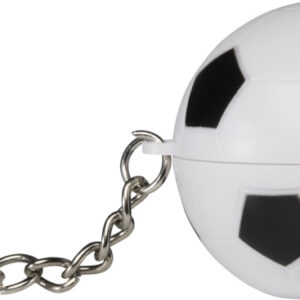 Rami football-shaped vanilla lip balm with SPF 15 and keychain