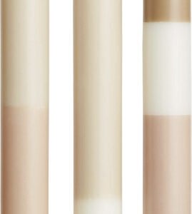 Originalhome layered limestone candles – set of 3