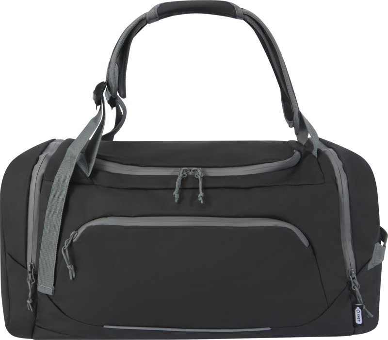 Aqua GRS recycled water resistant duffel backpack 35L