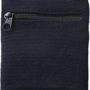 Brisky performance wristband with zippered pocket