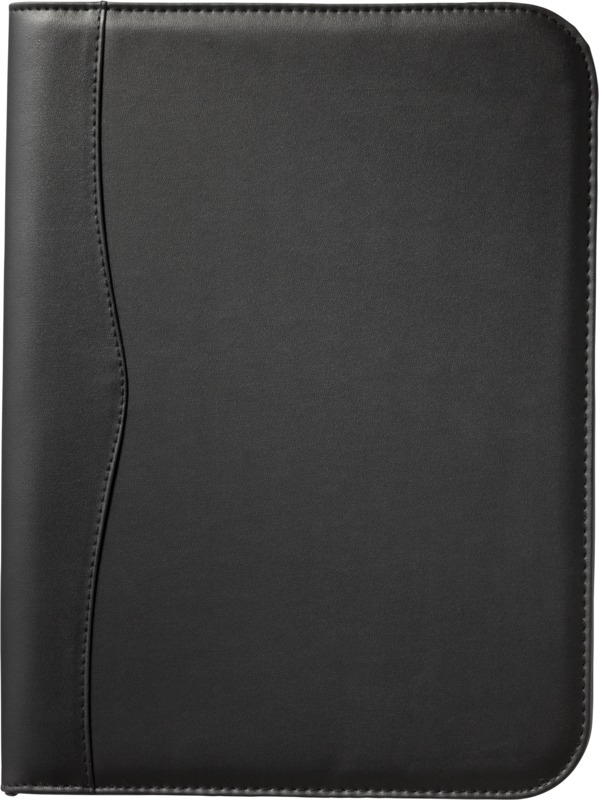 Ebony A4 zippered portfolio